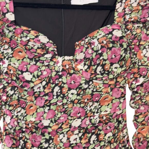ASTR the Label Jadine Ruched Floral Sweetheart Floral Mini Dress (XS) - Picture 3 of 13